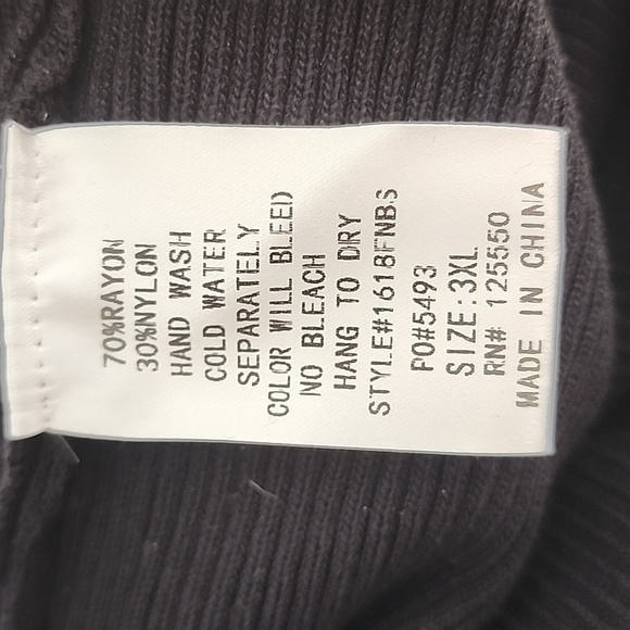 FASHION NOVA NWT BLACK TOP SECRET RIBBED KNIT JUMPSUIT SIZE 3X STRETCH - Picture 8 of 8